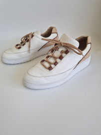 Lerora sneakers. Maat 40, Crème/leer.