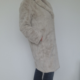 White Label teddy jas. Maat 40, Lichtgrijs.