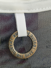 Save the Queen gaastop. Maat 36.  Grijstinten/print.