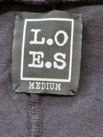 L.O.E.S. (Studio Anneloes) rok. Mt. M. Off black/ grijs.