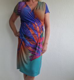 Eroke zomerjurk. Maat M. All over print.