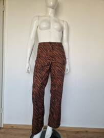 Samsoe & Samsoe pantalon. Maat 42. Bruin/zebraprint.