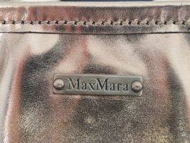 Max Mara handtas. Metallic/ leer.