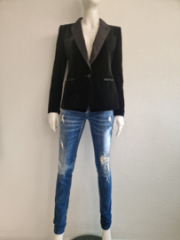 Kaylee Tankus velours blazer. Maat 38/40. Zwart