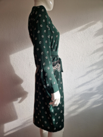 Warehouse Bandana blousejurk. Maat 12, Groen/print.