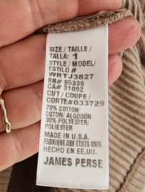 James Perse top met V-hals. Maat 1. Beige.