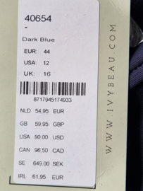 Ivy Beau doorknoopjurk. Maat 44, Blauw.