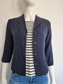 Zilch blouse met reverskraag. Maat XS. Donkerblauw.