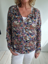 Dea Kudibal blouse. Maat L. Vlinderprint/zijde.