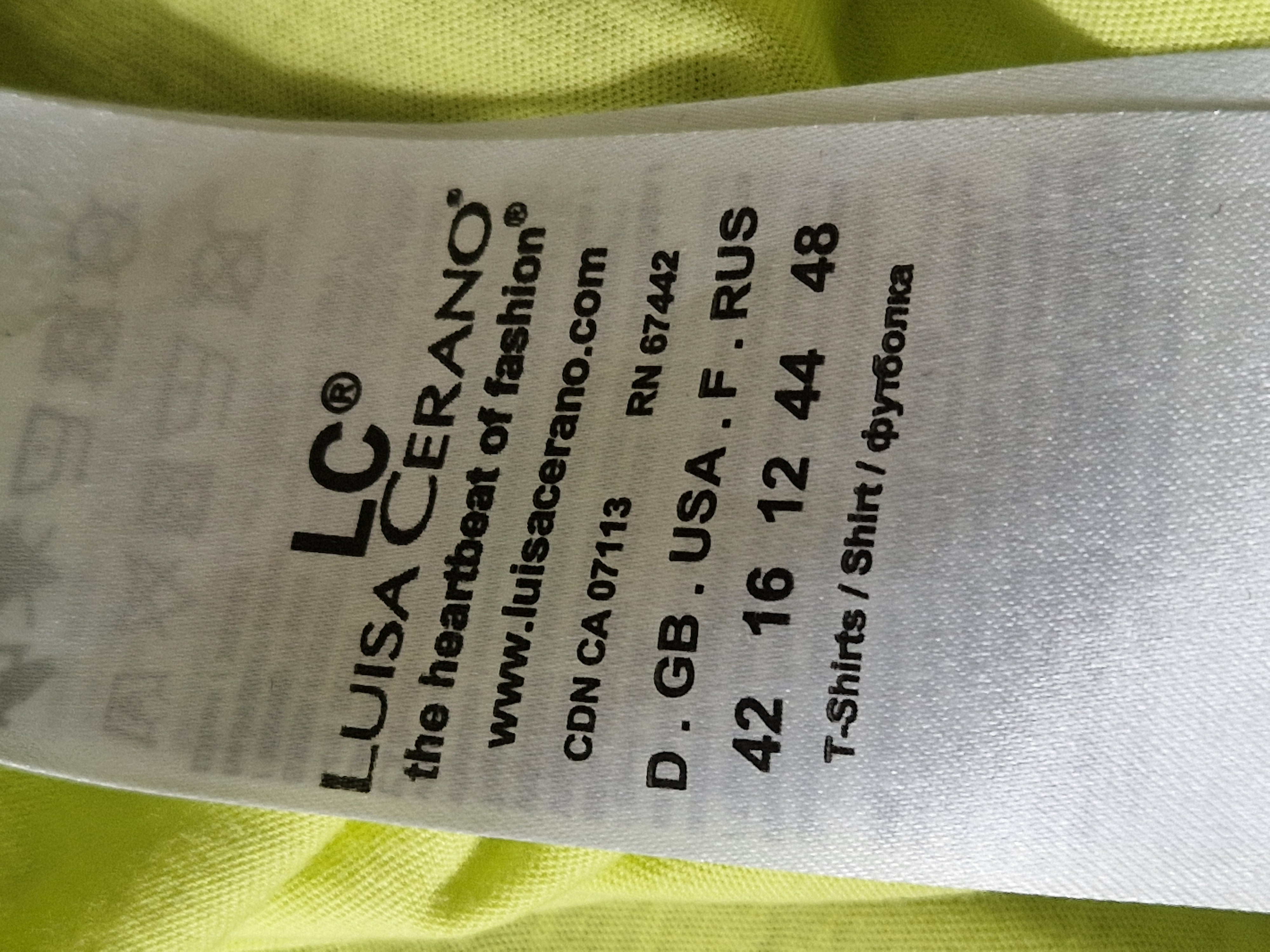 Luisa Cerano shirt. Maat 42, Lime.