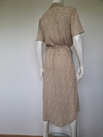 Nukus ankle dress. Maat L. Creme/ bloemenprint.