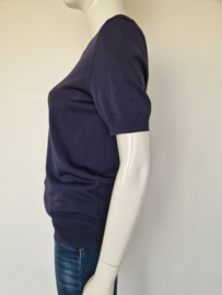 Summum fijngebreide top S donkerblauw