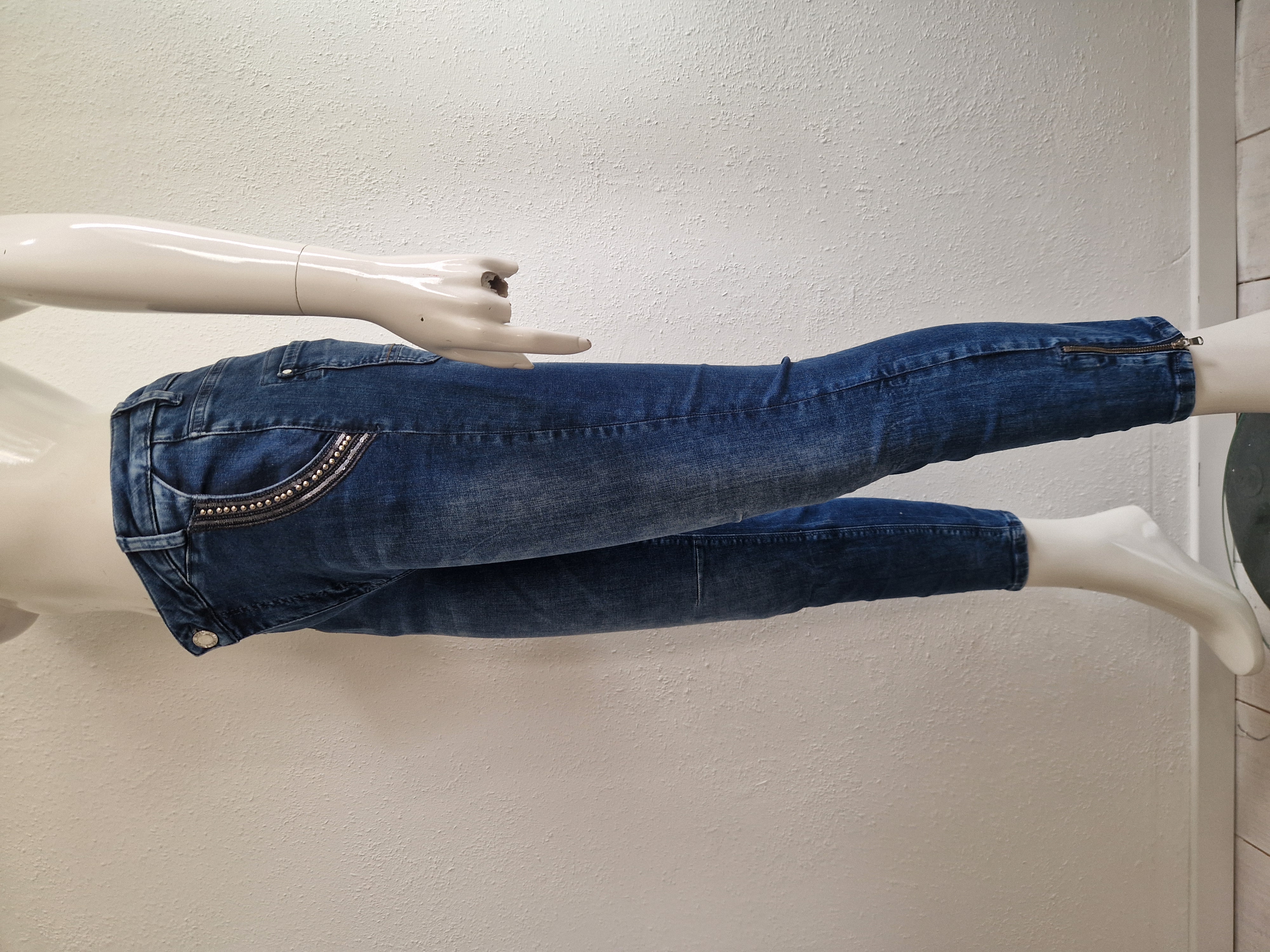 Mos Mosh cropped jeans. Maat 28, Blauw.