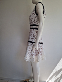 Just Cavalli jurk. IT. maat 46 (40). Creme/zwart/kant.