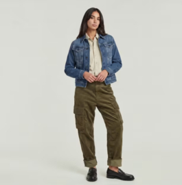 G-Star RAW Cargo Cord 3D Boyfriend broek | Maat 33 | Olijfgroen |