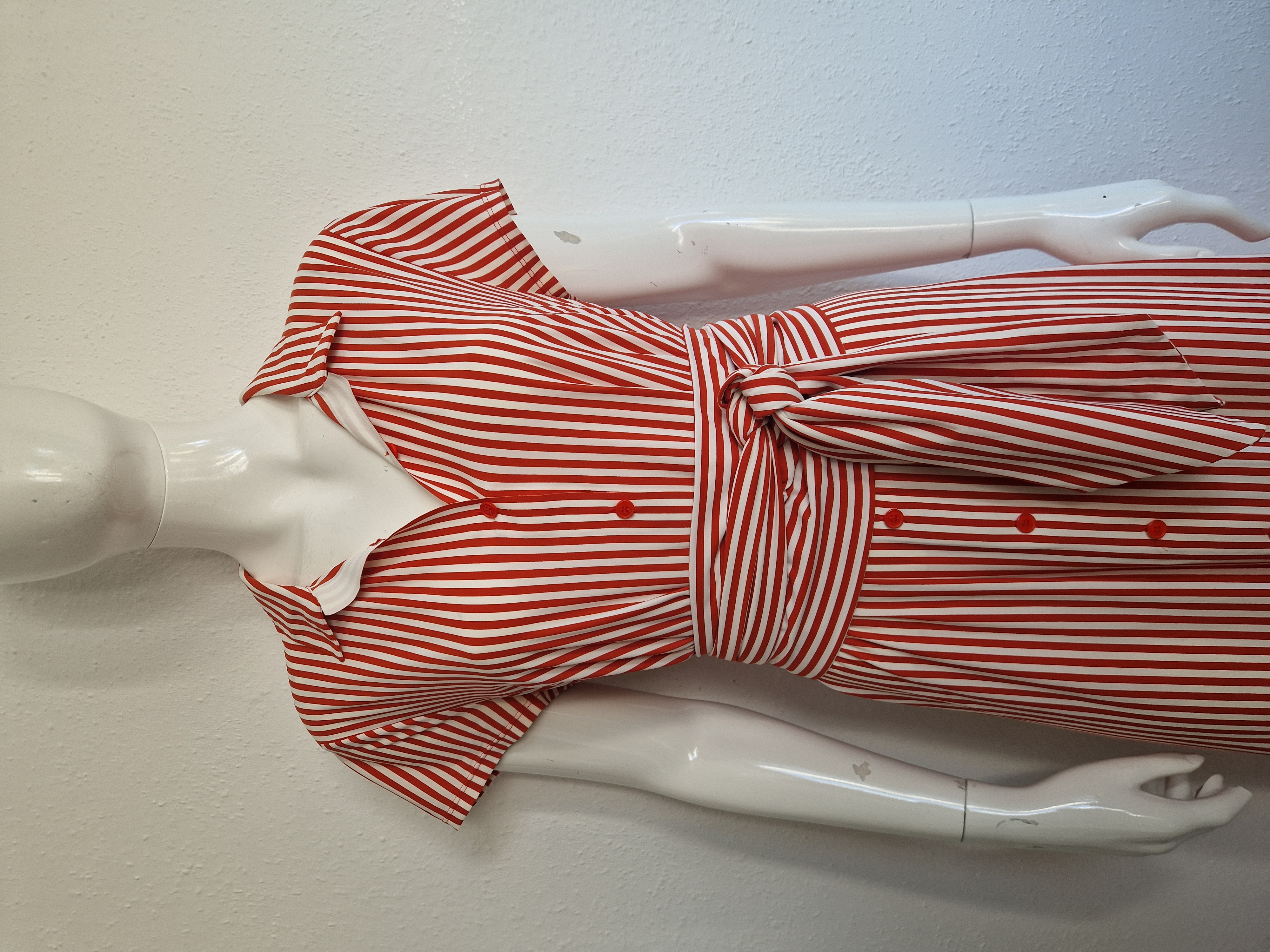 Trvl Drss maxi dress. Maat XL. Rood/wit gestreept.