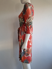 Enjoy zomerjurk. Maat M. Bladerenprint.