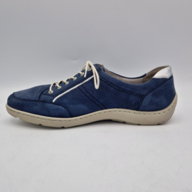 Waldlaufer sneakers. Maat 7.5.  Blauw/leer.