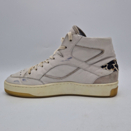 Mjus halfhoge sneakers. Maat 41,Crème/leer.