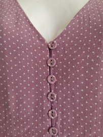 King Louie blouse met V-hals. Maat 38, Zachtroze.