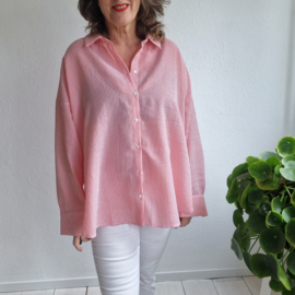A-View rood/wit gestreepte blouse. Maat 40/42,