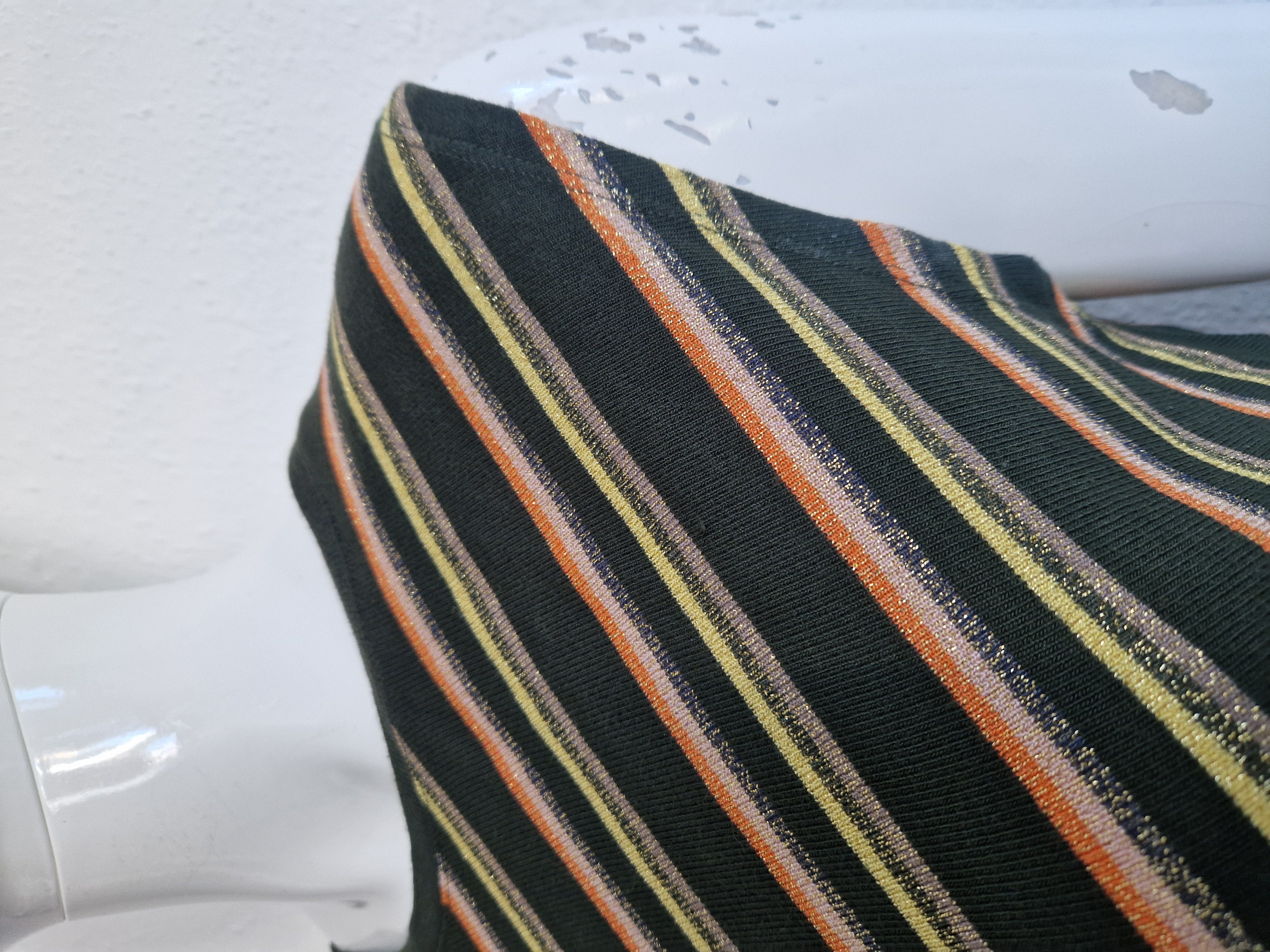 Nümph top. Maat S. Groen/gestreept