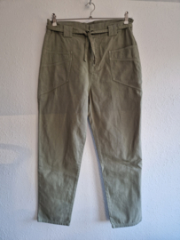 Ba&sh paperbag pantalon. Maat 2. Olijfgroen