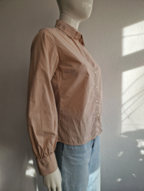 Zenggi Poplin blouse. Maat S. Zachtroze.