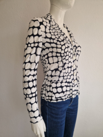 ML Collections blazer. Maat 36, Zwart/wit/print.