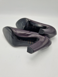 Roberto del Carlo enkellaarsjes. Maat 37,5, Aubergine/leer.