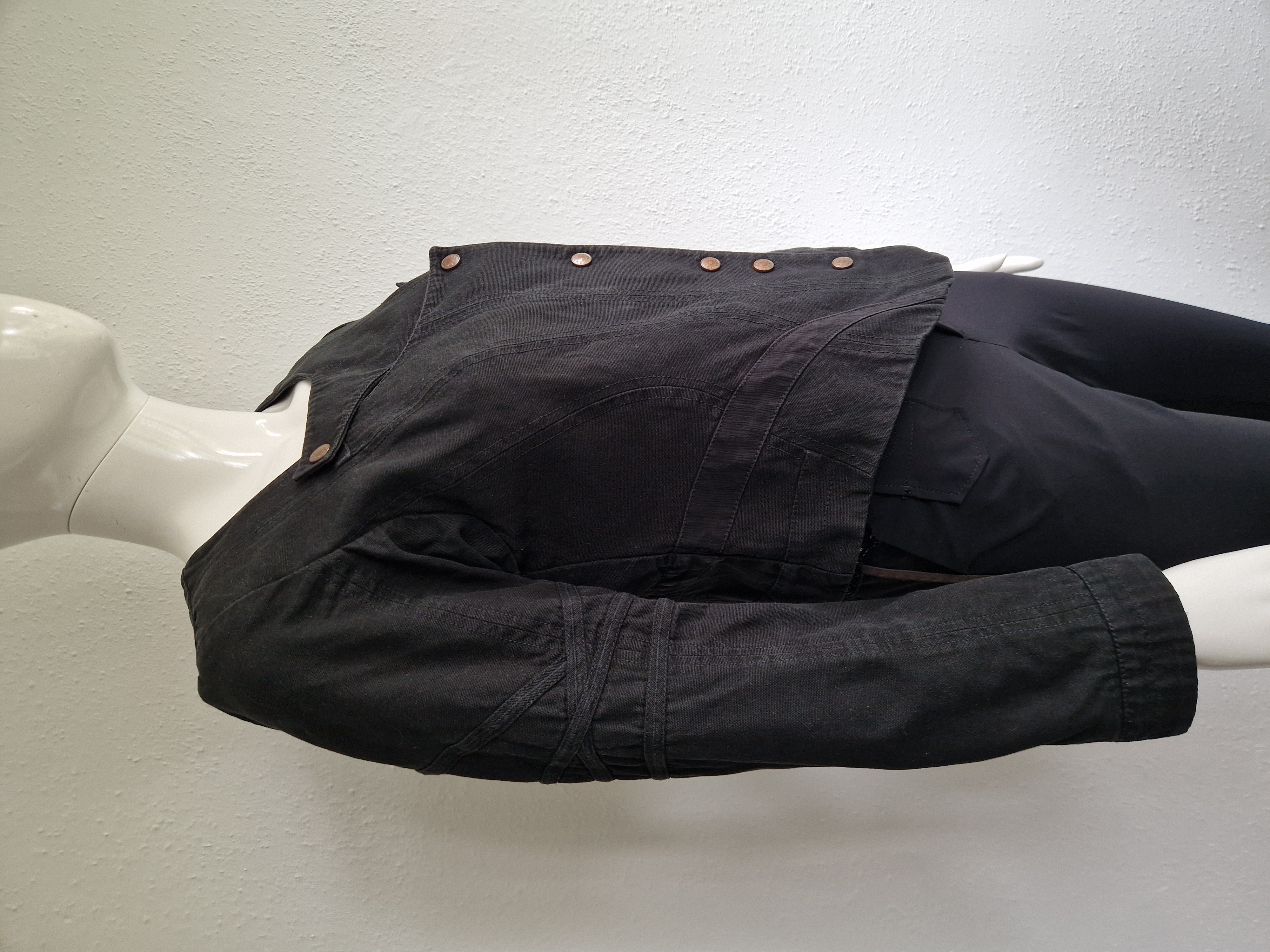 La Belle Histoire denim jasje. Maat 38, Zwart
