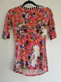 Marc Cain top. Maat 4, Roze/print.
