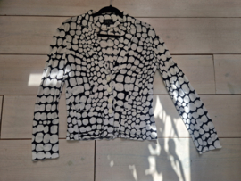 ML Collections blazer. Maat 36, Zwart/wit/print.