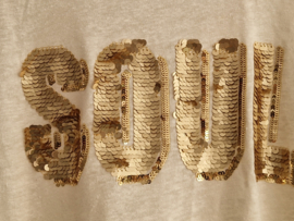 Summum Woman shirt. Maat M. Crème/goud