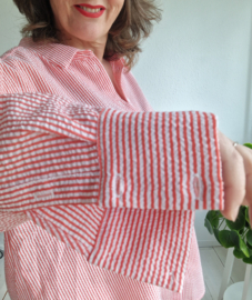 A-View rood/wit gestreepte blouse. Maat 40/42,