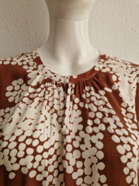 Milano Italy maxi dress. Maat 40/42. Bruin/crème.
