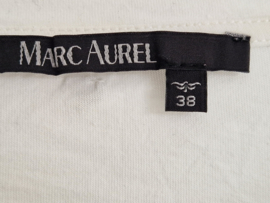 Marc Aurel shirt. Maat 38, Wit/print.