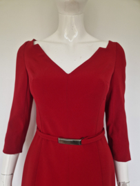 Karen Millen Forever Bar Belt Dress. Maat 36, Rood