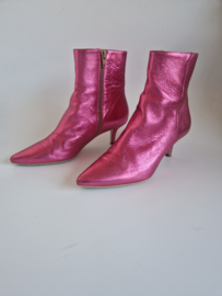 DWRS enkellaarsjes | Maat 38 | Fuchsia/ metallic |