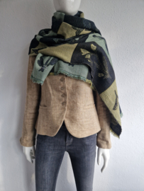 Kenzo shawl. Wol/bloemenprint.