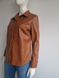 Studio Anneloes blouse. Maat L. Karamel/ imitatieleer.