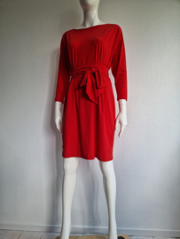 La Dress jurk Caroline. Maat L. Rood/travelstof.