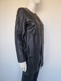 Marella vest/jasje. Maat 38, Zwart/vegan leer.