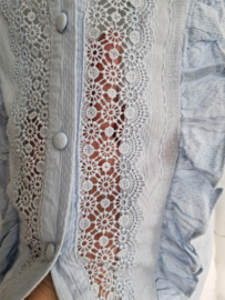 Golden Live blouse. Maat M. Lichtblauw.