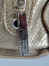 Nicoli leren handtas | Goud | Leer |