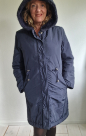 No Man's Land parka. Maat 40, Donkerblauw.