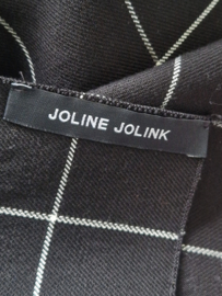 Joline Jolink shawl. Zwart/wit/ruit.