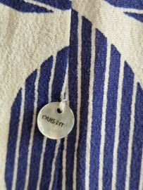 Louis & Mia zomerjurk.Maat 38, Blauw/crème.