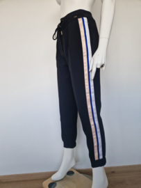 Elisabetta Franchi jogging pantalon. IT maat 42, Zwart/bies.