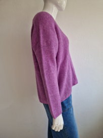 Mos mosh trui Iris Orchid. Maat XL. Lila/ alpaca